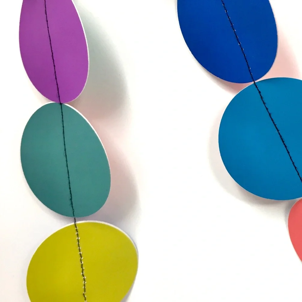 Multi-Colored Color-Aid Paper Large Round Circle Party Extra Long Garland